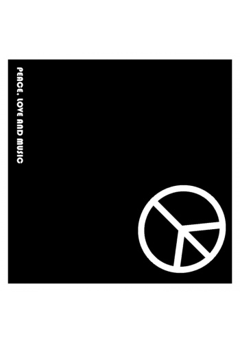 Bandamka czarna PACYFKA Peace Love and Music (FL)