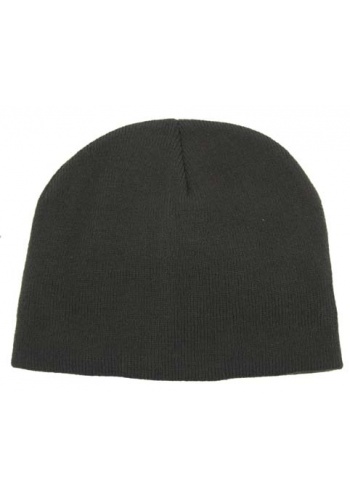 Czapka zimowa BEANIE OLIWKOWA gładka 