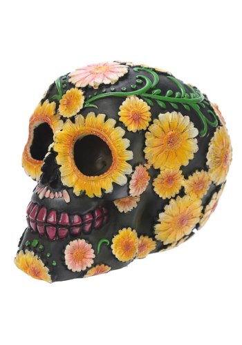 Figurka Czaszka w kwiaty