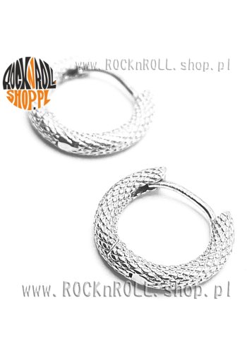 Kolczyki KÓŁKA skóra węża