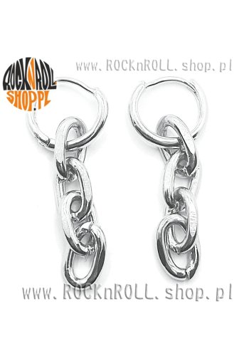 Kolczyki KÓŁKA z łańcuchem