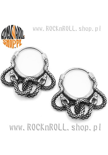 Kolczyki KÓŁKA z oplecionymi wężami