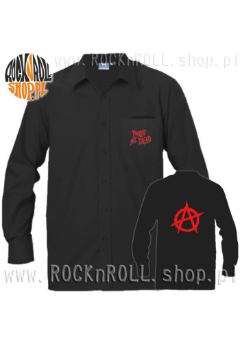 Koszula męska ANARCHIA Punks Not Dead Red