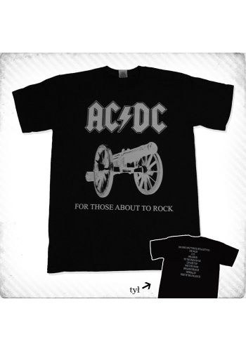 Koszulka AC/DC "For those about to Rock" (szare)