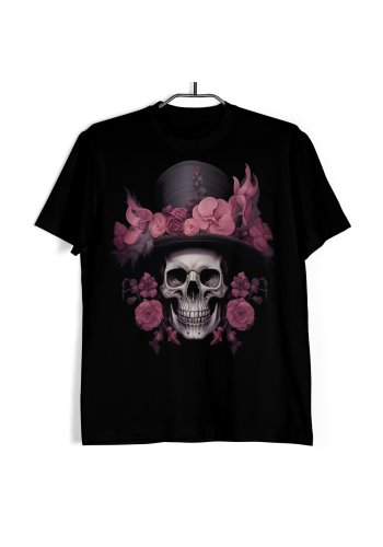 Koszulka Pink Floral Skull