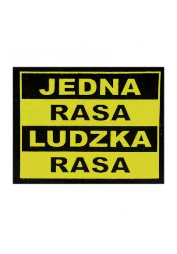 Naszywka "Jedna Rasa - Ludzka Rasa" (żółta)