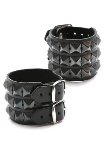 Pieszczocha 3-rzędowa PYRAMID Black, 2 paski