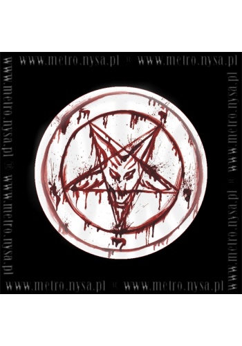 Plakietka PENTAGRAM krwawy (0027)