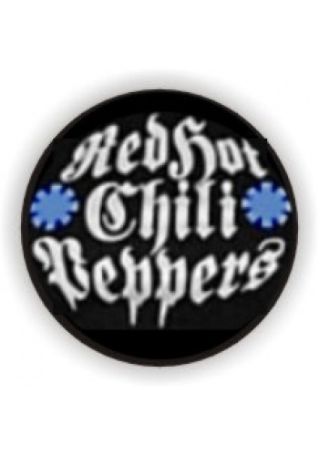 Plakietka RED HOT CHILLI PEPPERS białe logo