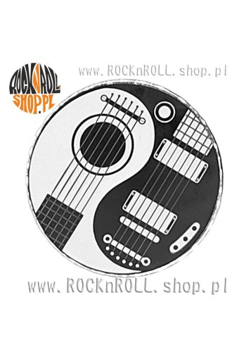 Przypinka metalowa YIN YANG gitary