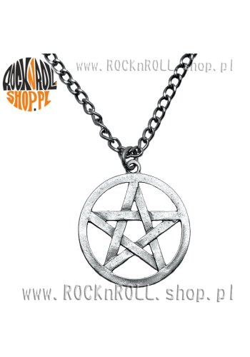 Wisior PENTAGRAM biały przeplatany