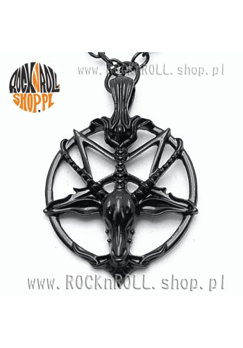 Wisior PENTAGRAM z kozłem czarny